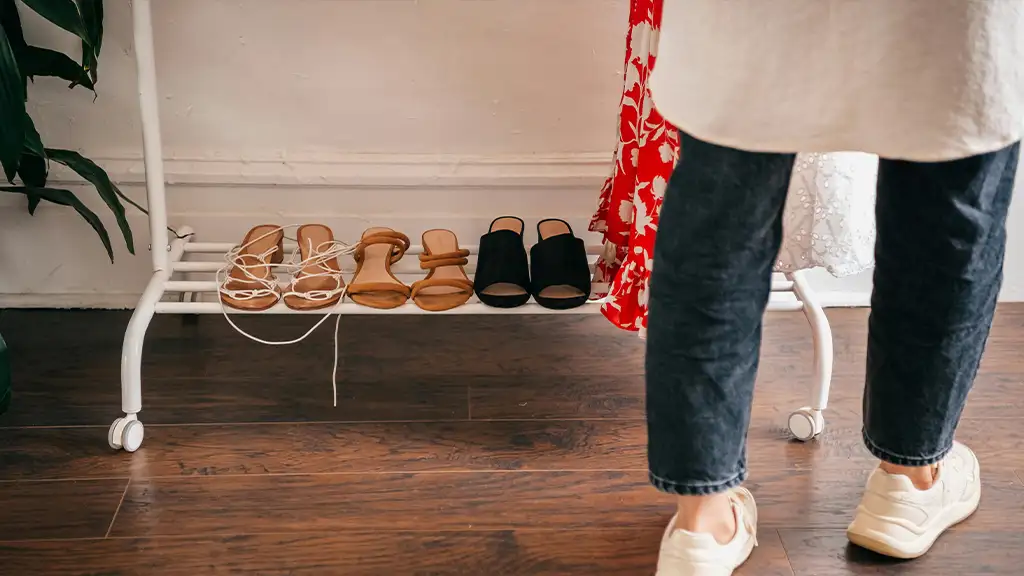 Declutter with a shoe rack